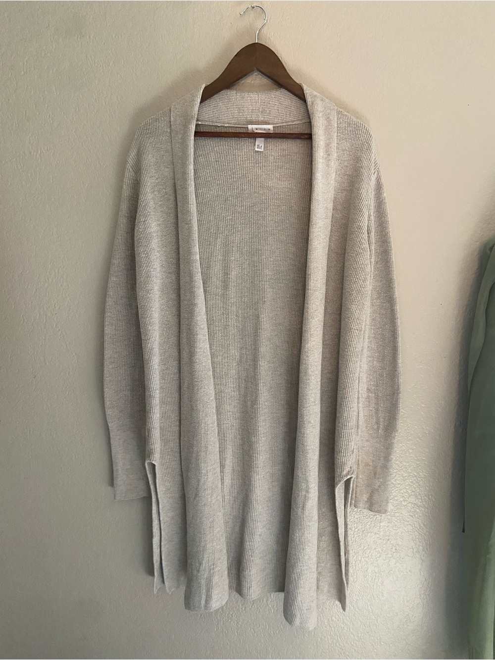 Leith Light Gray Open-Front Women’s Cardigan